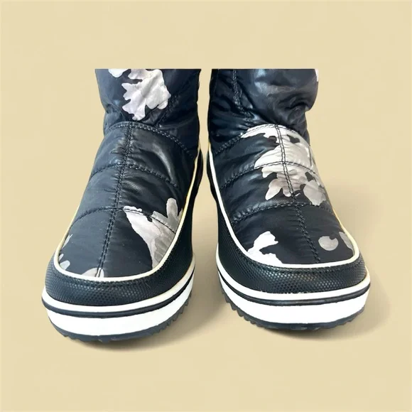 GlobalWin Women's Black & Gray Camouflage Snow Boots • Faux Fur Lining •Size 8.5 - Picture 5 of 16